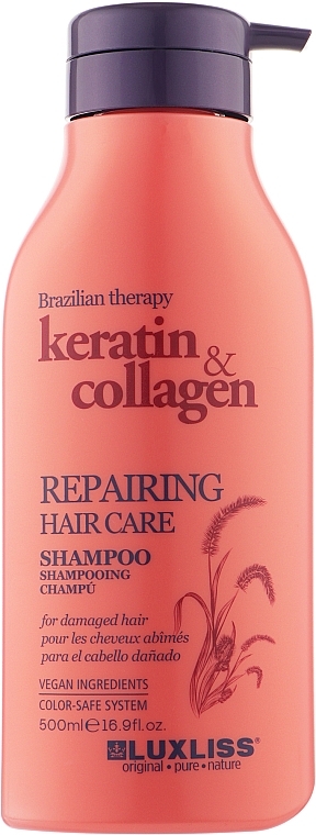 Repairing Shampoo - Luxliss Repairing Hair Care Shampoo — photo N2