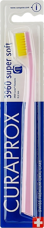 Toothbrush "Super Soft", pink-yellow - Curaprox — photo N2