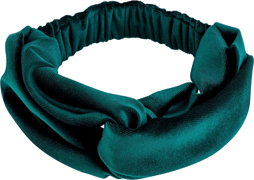 MakeUp - Velour Twist Headband, Emerald — photo N1