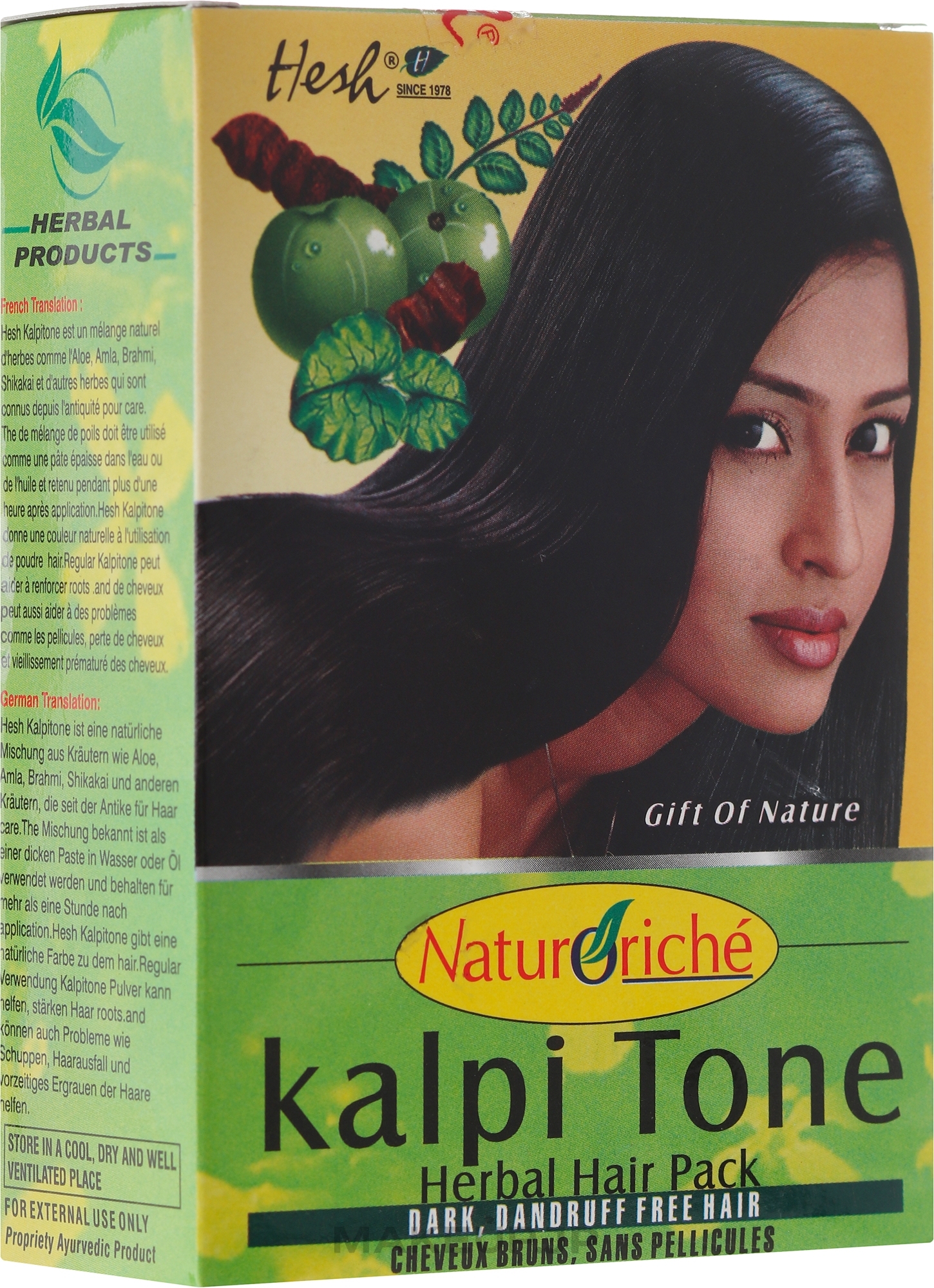 Dark Hair Powder Mask - Hesh Kalpi Tone Powder — photo 100 g