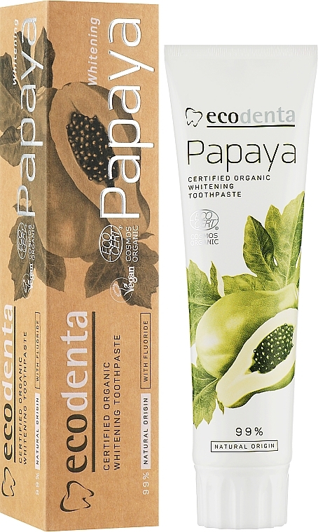 Whitening Papaya Toothpaste - Ecodenta Papaya Whitening Toothpaste — photo N2