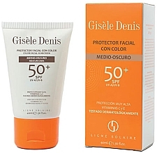 Tinted Facial Sunscreen - Gisele Denis Color Facial Sunscreen Spf50+ Medium/Dark — photo N2