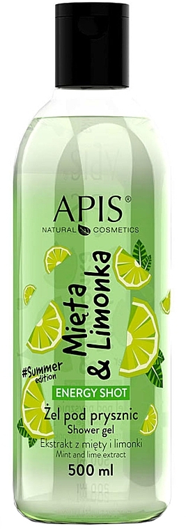 Shower Gel with Mint & Lime Scent - Apis Professional Energy Shot Shower Gel — photo N1