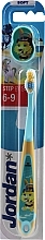 Fragrances, Perfumes, Cosmetics Kids Soft Toothbrush Step 3 (6-9), with cap, yellow-blue - Jordan