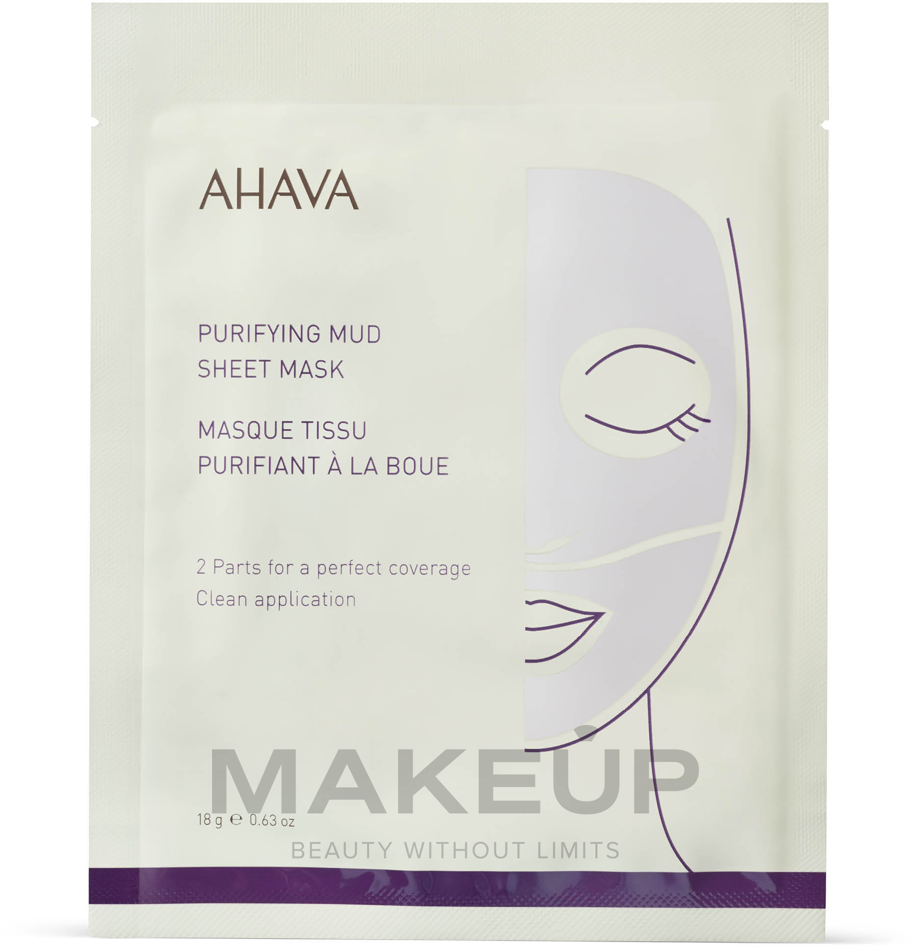 Purifying Facial Sheet Mask - Ahava Purifying Mud Sheet Mask — photo 18 g