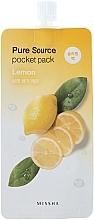 Lemon Night Mask - Missha Pure Source Pocket Pack Lemon — photo N1