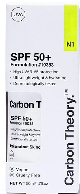 Day Face Sunscreen SPF 50+ - Carbon Theory Day Lite Suncreen SPF 50+ — photo N1