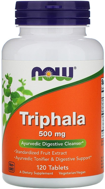 Dietary Supplement "Triphala" - Now Foods Triphala 500mg Tablets — photo N1