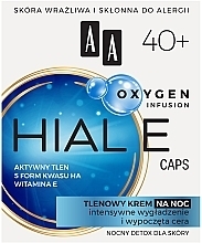 Fragrances, Perfumes, Cosmetics Oxygen Infusion Face Cream 40+ - AA Oxygen Infusion Hial E Caps Night Cream