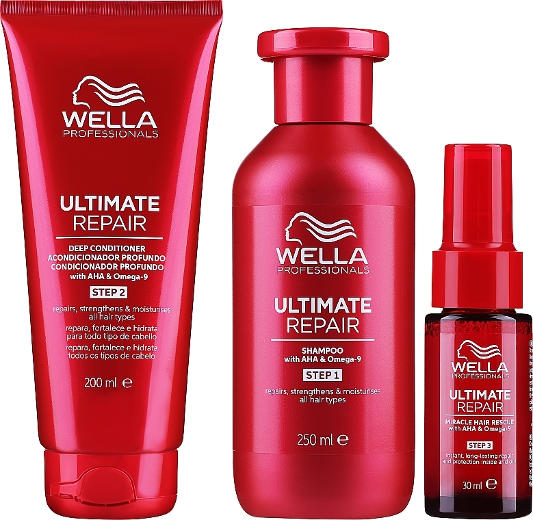 Set - Wella Professionals Ultimate Repair (shm/250ml + h/cond/200ml + h/ser/30ml) — photo N2