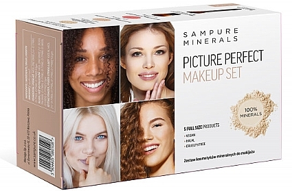 Sampure Minerals Picture Perfect Makeup Set Tan - Set, 5 products — photo N1