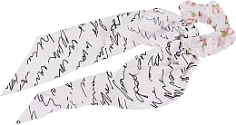 Fragrances, Perfumes, Cosmetics Hair Band with Ribbon, white with pattern - Lolita Accessoires