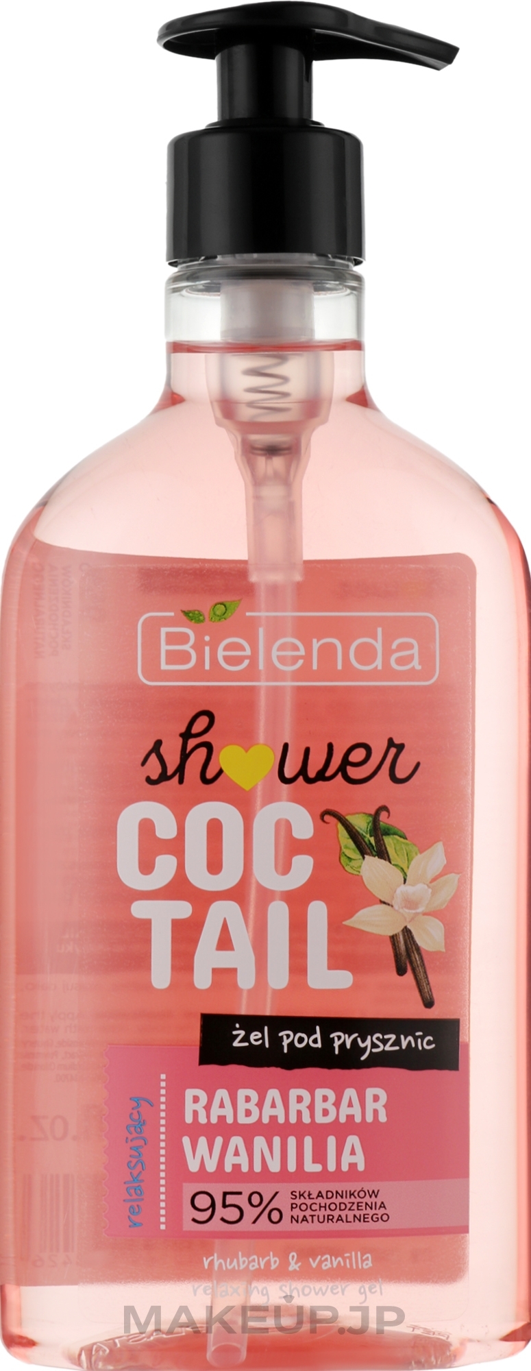 Shower Gel "Rhubarb & Vanilla" - Bielenda Coctail Shower Rabarbar Wanilia — photo 400 ml