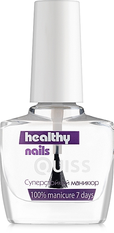 Super Long-Lasting Top Coat - Quiss Healthy Nails №7 100% Manicure 7 Days — photo N1
