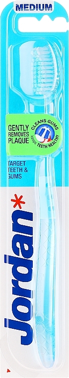 Medium Toothbrush Target, blue - Jordan Target Teeth & Gums Medium — photo N1