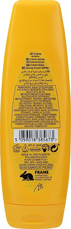 Water-Resistant Moisturizing Sun Protective Balm for Face & Body SPF 50 - Avon Care Sun+  — photo N2