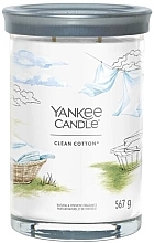 Fragrances, Perfumes, Cosmetics Scented Candle in Glass 'Clean Cotton', 2 wicks - Yankee Candle Singnature