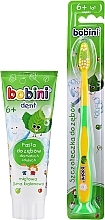 Set with Green-Yellow Brush - Bobini 6+ (t/brush/1pc + t/paste/75 ml) — photo N2