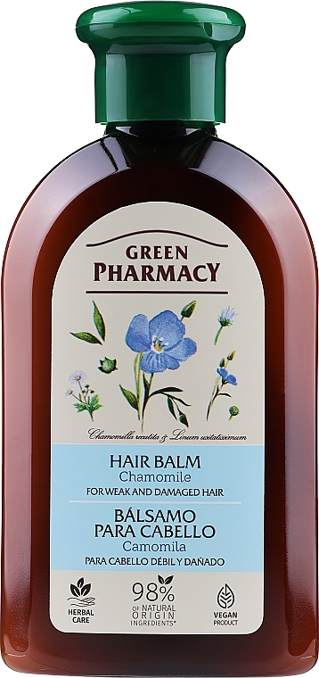 Chamomile & Linseed Oil Conditioner for Colored Hair - Green Pharmacy — photo N1