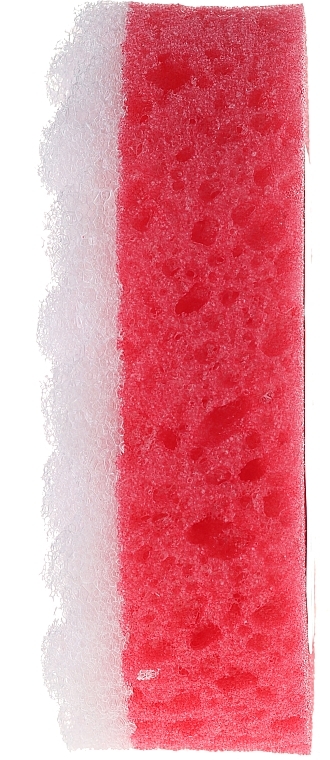 Oval Bath Sponge 30420, red - Top Choice — photo N2