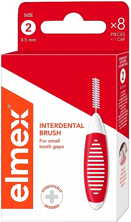 Interdental Brushes, ISO 2-0.5mm - Elmex Interdental Brush — photo N1