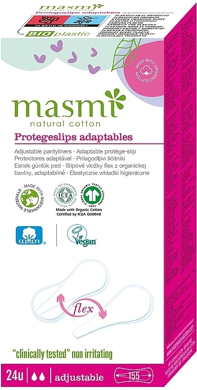 Adjustable Pantiliners - Masmi Natural Cotton Adjustable — photo N1