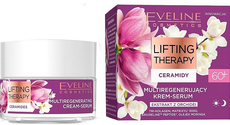 Multiregenerating Face Cream Serum - Eveline Lifting Therapy Ceramidy 60+ — photo N4