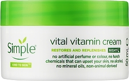 Vitamin Night Cream - Simple Kind To Skin Vital Vitamin Cream — photo N6