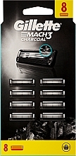 Refill Cartridges, 8 pcs. - Gillette Mach3 Charcoal — photo N1