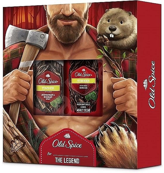 Set - Old Spice Timber(deo/150ml + sh/gel/250ml) — photo N4