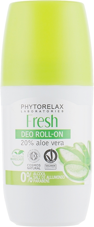 Roll-On Body Deodorant - Phytorelax Laboratories Fresh Deo Roll-On 20% Aloe Vera — photo N6
