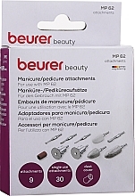 Fragrances, Perfumes, Cosmetics Manicure & Pedicure Nail Drill Bits, 9 pcs, sapphire and felt - Beurer MP 62