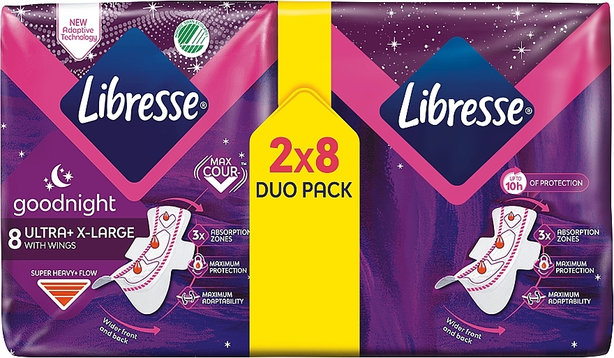 Sanitary Pads, 16 pcs - Libresse Ultra Goodnight Extra Large — photo N2