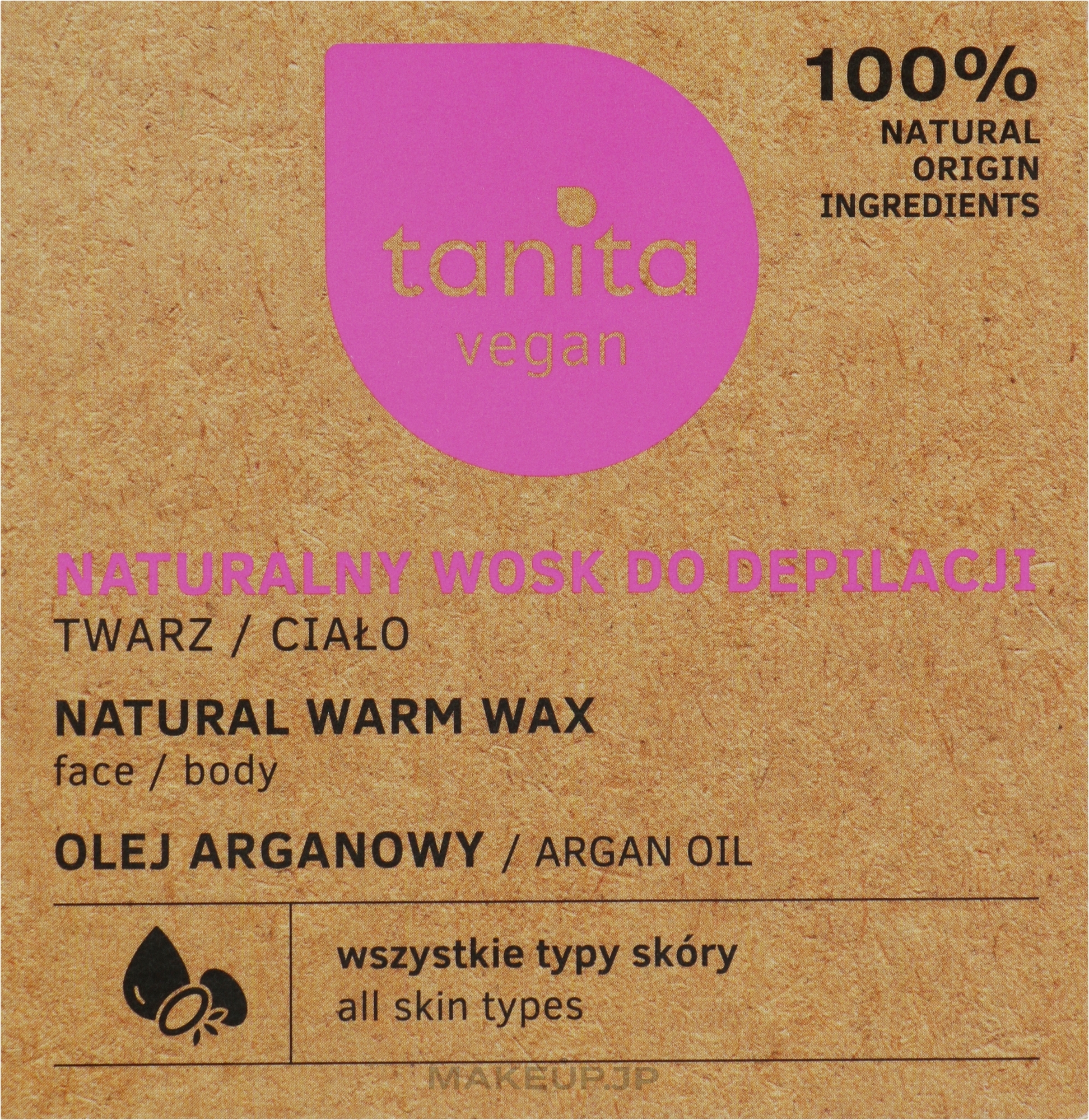 Natural Argan Face & Body Hair Removal Wax - Tanita — photo 250 ml