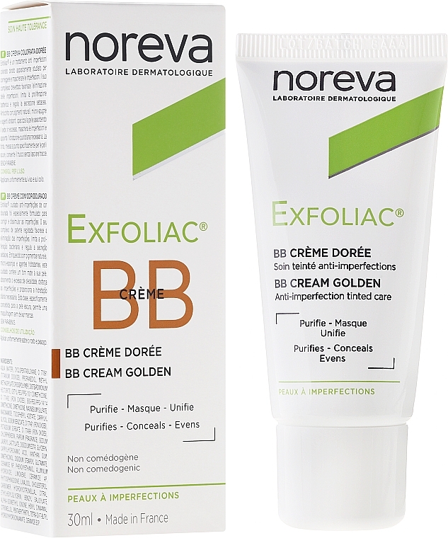 Golden Tinted Correction Cream - Noreva Laboratoires Exfoliac Corrective Treatment Golden Tinted  — photo N1