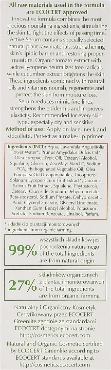 Tomato and Cucumber Serum 35+ - Ava Laboratorium Eco Garden Certified Organic Serum Tomato & Cucumber — photo N3