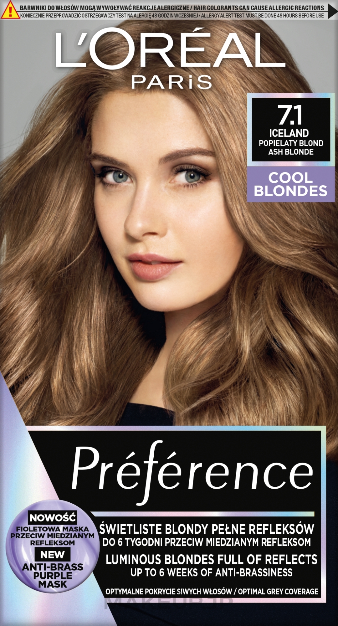 Hair Color - L'Oreal Paris Preference Cool Blondes — photo 7.1 Iceland