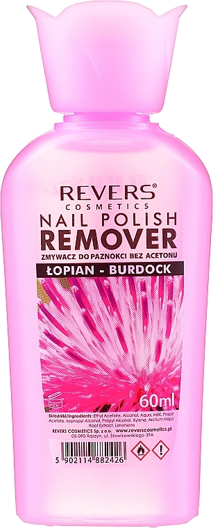 Acetone-Free Nail Polish Remover "Burdock" - Revers Nail Polish Remover — photo N1