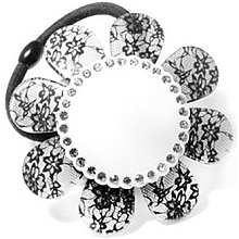 Fragrances, Perfumes, Cosmetics Hair Tie 509, black-white with crystals - Moliabal Milano