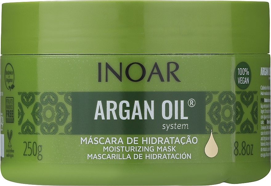 Hair Mask with Argan Oil - Inoar Argan Oil Hidration Mask — photo N1