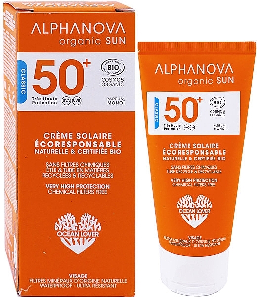 Facial Sunscreen - Alphanova Sun Organic SPF50+ — photo N2