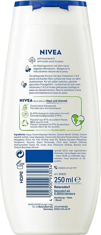 Shower Cream for Sensitive Skin - NIVEA Creme Sensitive — photo N2