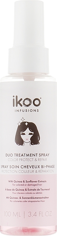 Hair Spray "Repair & Protect" - Ikoo Infusions Duo Treatment Spray Color Protect & Repair — photo N1