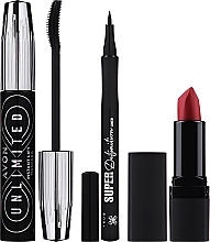 Fragrances, Perfumes, Cosmetics Set - Avon Glam Make-Up (mascara/10ml + eye/liner/1ml + lipstick/3.6g)