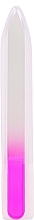 Fragrances, Perfumes, Cosmetics Glass Nail File, 14 cm, white-pink - Top Choice