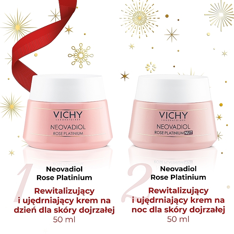 Face Care Kit - Vichy Neovadiol Rose Platinium (night/cr/50ml + day/cr/50ml + pouch) — photo N4