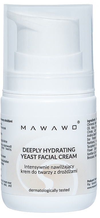 Intensively Moisturizing Face Cream with Yeast - Mawao Deeply Hydrating Yeast Facial Cream — photo N1