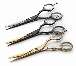 Fragrances, Perfumes, Cosmetics 6" Hairdressing Scissors, black with gold - Kiepe Professional Luxury Series