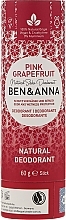 Fragrances, Perfumes, Cosmetics Soda Deodorant "Pink Grapefruit" (paper tube) - Ben & Anna Natural Soda Deodorant Paper Tube Pink Grapefruit