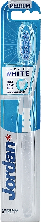 Medium Toothbrush, white with scales - Jordan Target White — photo N1